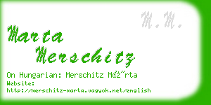 marta merschitz business card